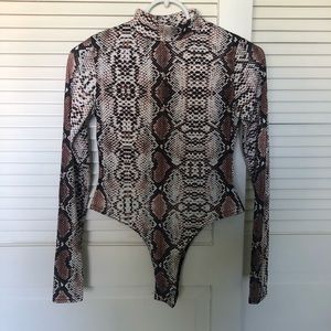 Nastygal Snakeskin Bodysuit